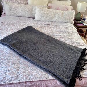 Cozy Gray Mexican blanket